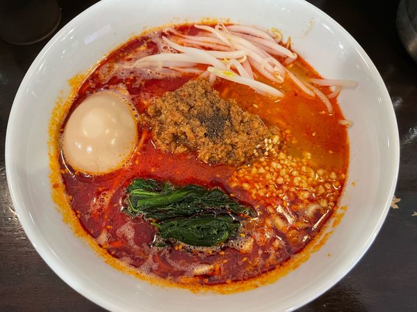 「坦々麺(¥900)味玉(¥100)」@自家製麺ほうきぼし 神田店の写真