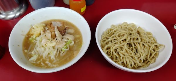 「シークヮーサーつけ麺（少なめ）950円」@ラーメン二郎 相模大野店の写真