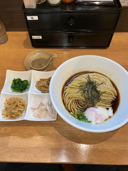 「がごめ昆布水の冷製まぜそば大盛¥1,100円」@麺処 湯咲の写真
