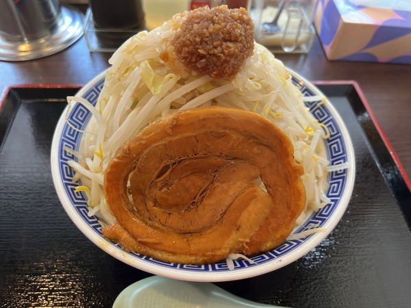 「ラーメン　野菜　ニンニク」@山勝角ふじ 二十世紀が丘店の写真