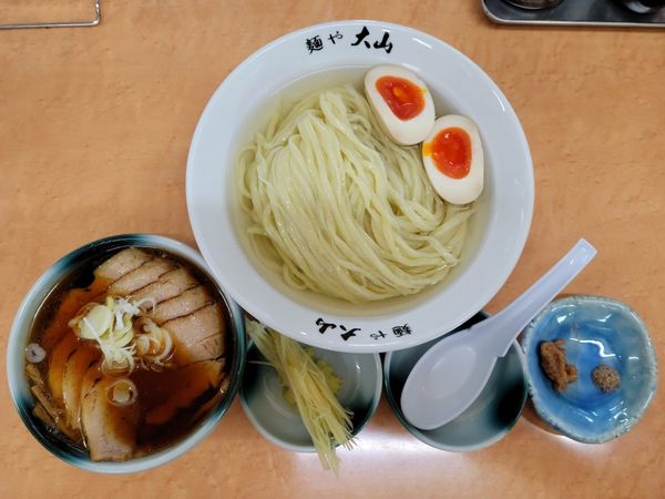 「昆布水つけ麺(中盛) + 味玉 + 生姜 + メンマ」@青竹手打ちラーメン 麺や大山の写真