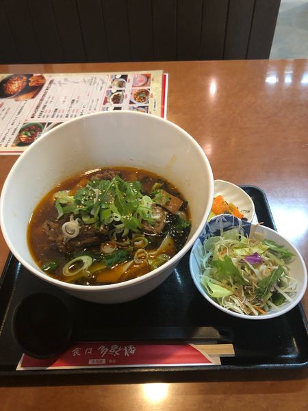 「牛肉角煮刀削麺 大盛り　850円」@多福楼 川崎店の写真