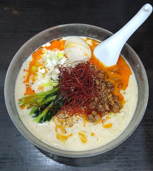 「(限定) 冷やし豆乳担々麺 920円＋味玉サービス」@ラーメン屋 ばーばら 幸田店の写真