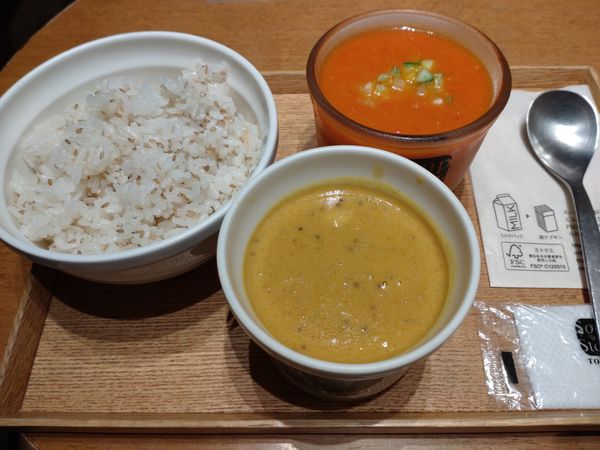 「スープとカレーのセット　１１２０円」@Soup Stock Tokyo ルミネ北千住店の写真