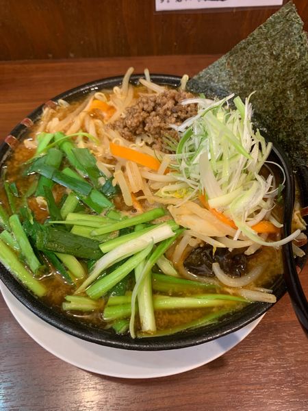 「ニラ味噌ラーメン」@らあめん一撃 松戸駅前店の写真