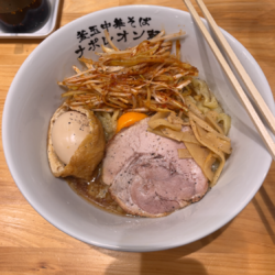 リッチ&辛ネギ釜玉(小)＋玉袋＋替え玉