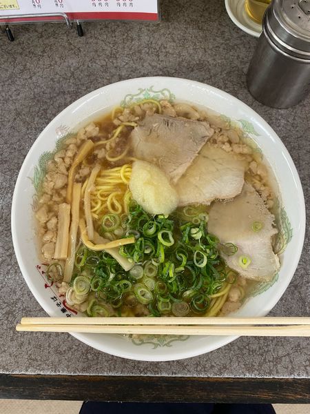 「中華そば大盛脂マシマシニンニクトッピング」@つたふじ 福山支店の写真