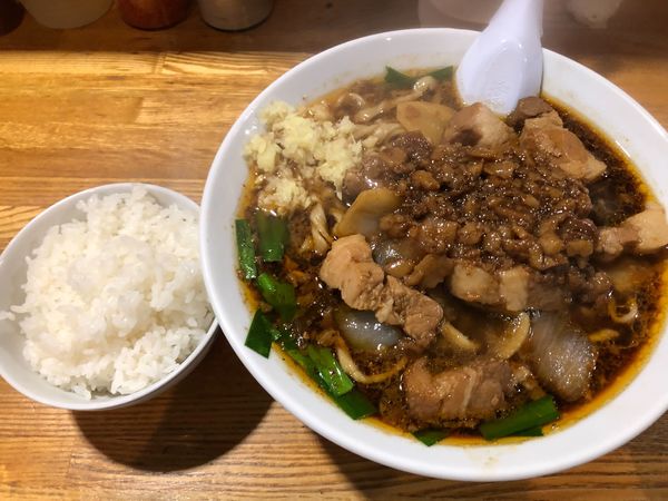 「スタ満そば＋半ライス」@元祖スタミナ満点らーめんすず鬼 赤坂店の写真