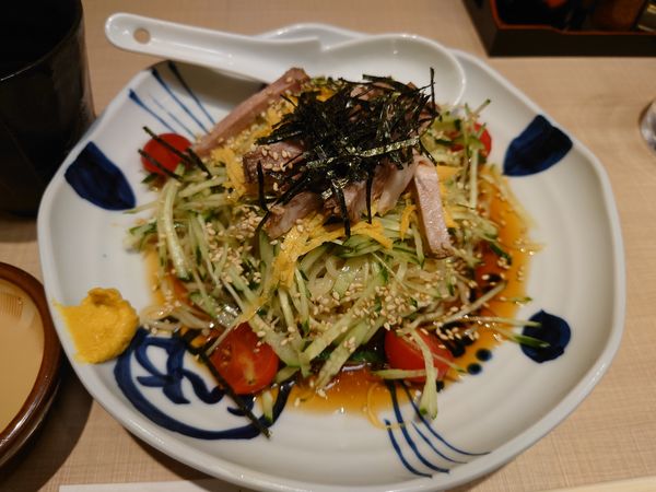 「冷やし中華950円＋八海山500円」@与ろゐ屋の写真