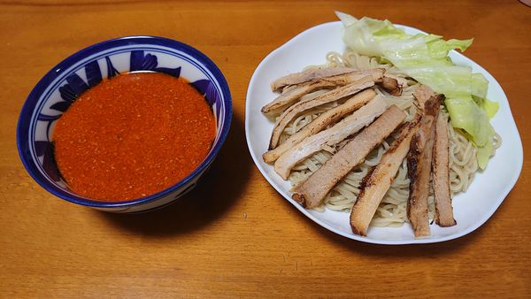 「【限定】冷し辛つけそば 730円（お土産）」@中華そば専門 とんちぼの写真