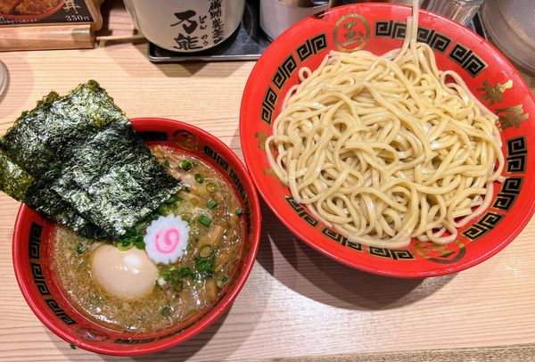 「特製豚鶏つけめん（中盛・あつ）」@赤備の写真