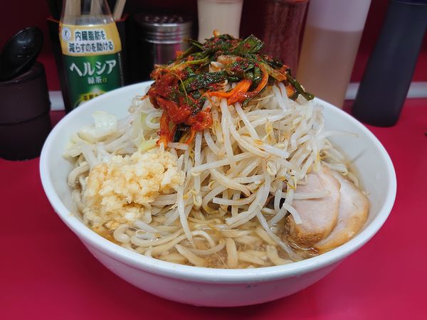 「大ラーメン + 九条ﾆﾗｷﾑ」@ラーメン二郎 湘南藤沢店の写真
