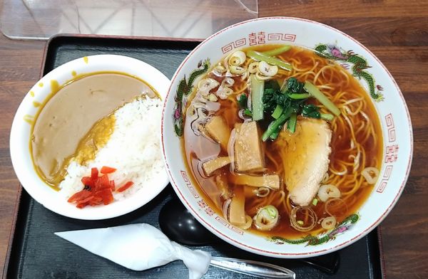 「Cセット(中華・ミニカレー)」@そば処 更科の写真