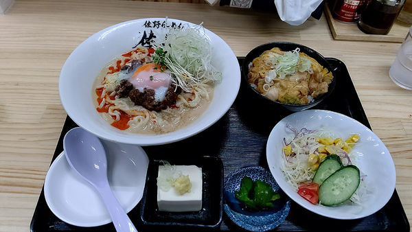 「『冷やし担々麺+平日限定ランチ 親子丼セット』」@佐野らーめん 佐よしの写真