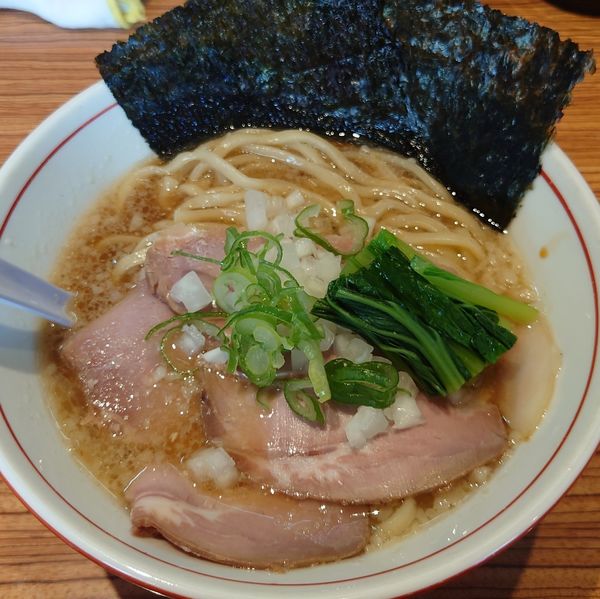 「背脂中華そば（醤油）800円　麺中盛100円」@niboの写真