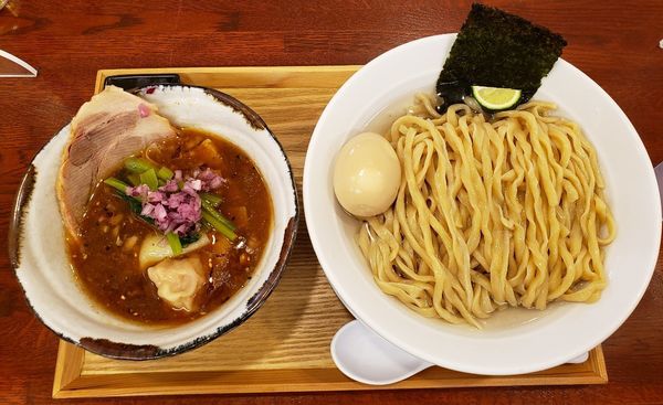 「鰹昆布水つけ麺　大盛」@中華そば 千乃鶏の写真