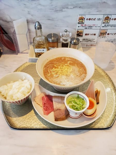 「鶏パイタン天ぷら@1100」@らぁ麺・つけ麺 彩はにほへとの写真