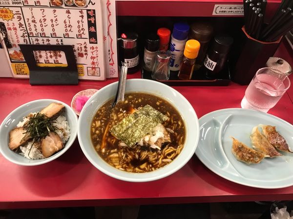「竹岡式ラーメンセット」@ラーメンつち家の写真