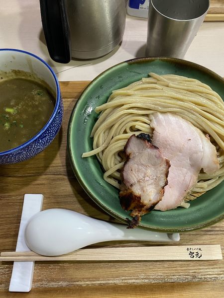 「極濃煮干しつけ麺（中盛）」@煮干しつけ麺 宮元の写真
