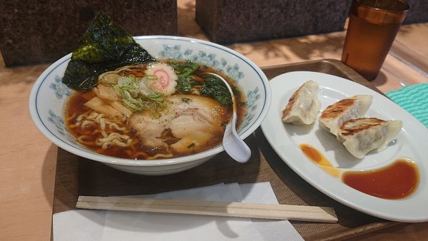 「白河ラーメン餃子セット1180円」@東北自動車道那須高原サービスエリア(下り)フードコートの写真