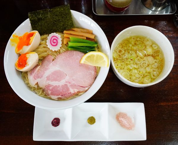 「【限定】昆布水つけ麺（潮）＋大盛＋味玉」@麺処 むら井の写真