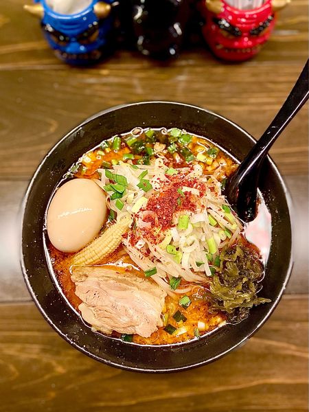 「味玉 シビカラ味噌らー麺」@シビカラ味噌らー麺 鬼の目にも涙の写真