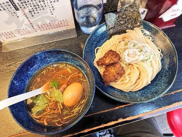 「オクラと丸干しイカの冷やしつけそば」@塩そば 桑ばらの写真