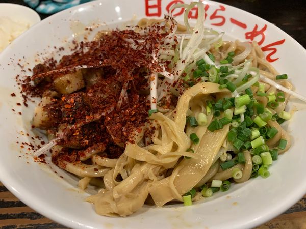 「獄辛まぜそば」@日の出らーめん 千種分店の写真