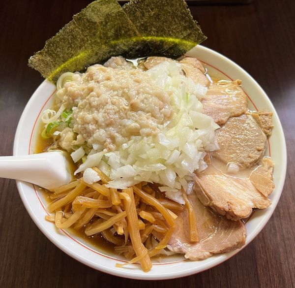 「チャーシュー麺(中) +玉ねぎ」@手打ち中華そば 酒田の写真