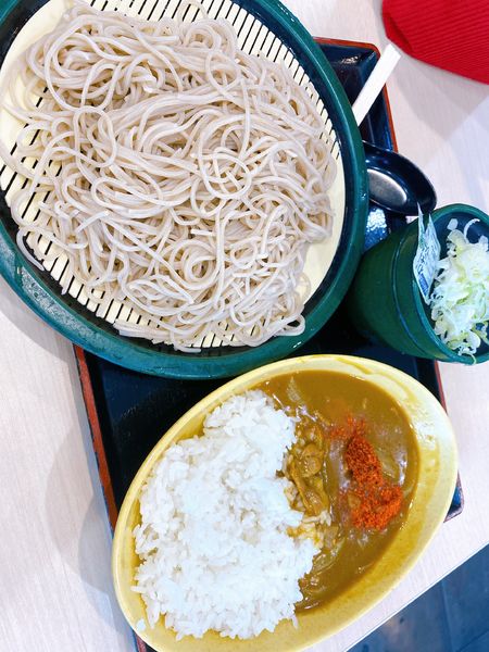 「もり蕎麦　カレーセット」@ゆで太郎 東鎌ヶ谷店の写真
