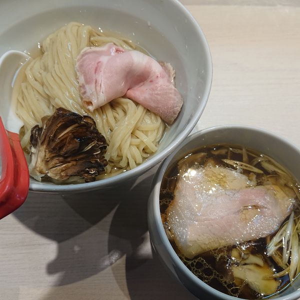 「【限定】黒舞茸と近江黒鶏の昆布水つけ麺1200円大盛150円」@柳麺 呉田-goden-の写真