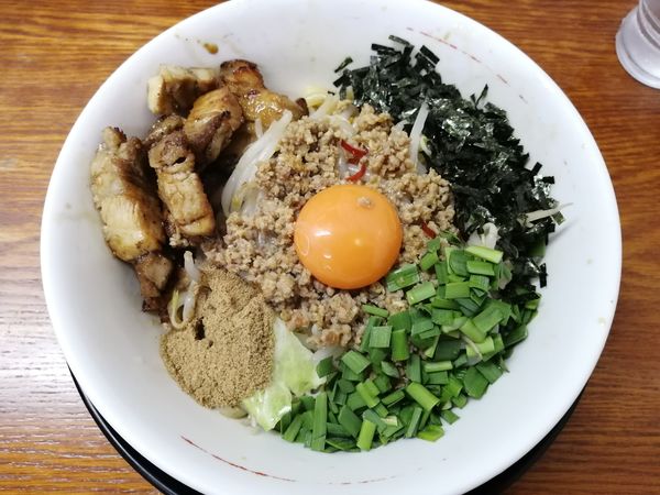 「台湾まぜそば（並盛、冷やし）」@ラーメン・つけ麺 爆王の写真