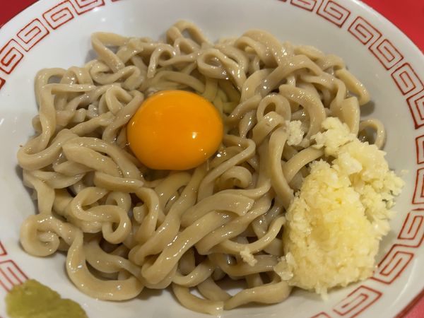 「限定:たまごかけ麺（ニンニクワサビ）590円」@ラーメン豚五里羅Z 戸倉上山田温泉編の写真