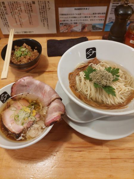 「特製豚つけ蕎麦＋和え玉＋中華おこわ1800円」@中華そば 髙野の写真