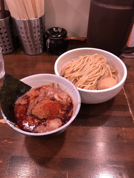 「辛辛魚味玉つけ麺(太麺変更)」@麺処 井の庄の写真