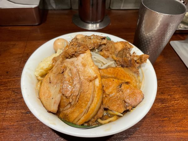 「雷そば　雷マシ」@ラーメン 雷 東京本丸店の写真