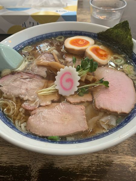 「ワンタンチャーシューメン(味付煮玉子)」@手打ち中華そば いまの家分-ten-の写真