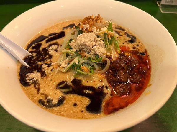 「黒焦がし冷やし担々麺　辛味噌」@琉球新麺 通堂 横浜ラーメン博物館店の写真