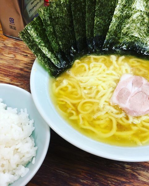 「ラーメン　海苔　小ライス」@まこと家の写真