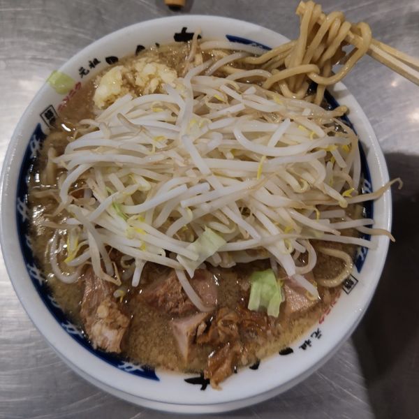 「ラーメン中盛(950円)」@オリジナル極太麺 らーめん天の写真
