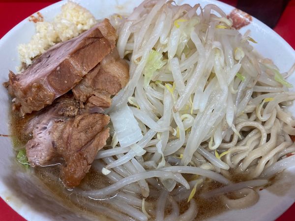 「小＋ヤサイ少な目＋ニンニク」@ラーメン二郎 一橋学園店の写真