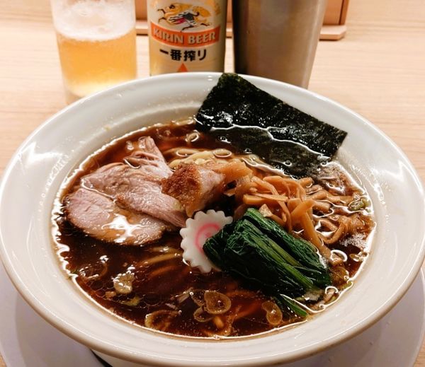 「醤油（800円）」@長岡食堂 東京ラーメン横丁店の写真