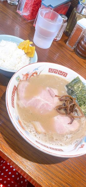 「濃厚ラーメン(細麺)麺半分ネギ抜き」@ラーメンかなやの写真