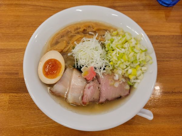 「特製白醤油そば + 穂先メンマ + ネギマシ(キザミ)」@麺彩 こはねの写真