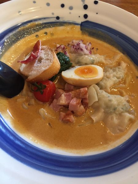 「海老丸カルボナーラ＋チーズリゾット」@海老丸らーめんの写真