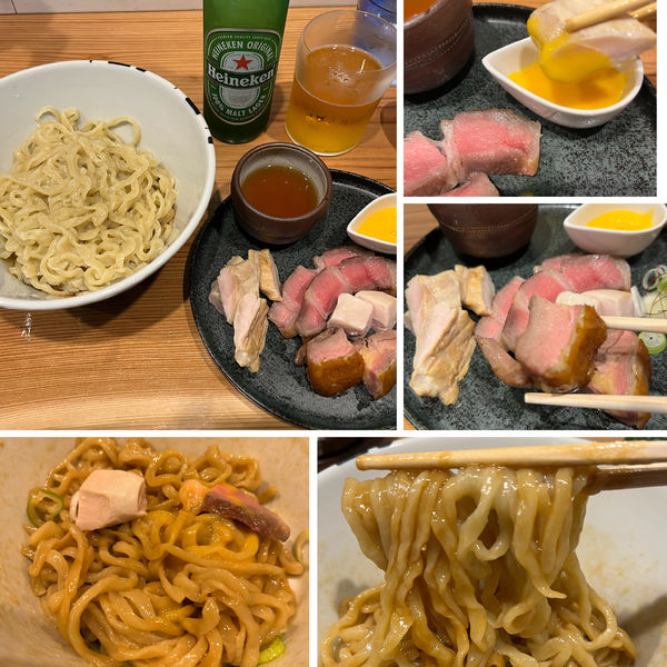 「あぶらそば1000円 得肉三昧800円 beer小瓶500円」@らーめん かねかつの写真