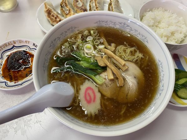 「ラーメン・餃子・半ライス」@中華料理 天龍の写真