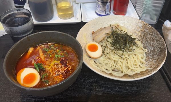 「辛つけ麺」@麺屋 青山 本店の写真