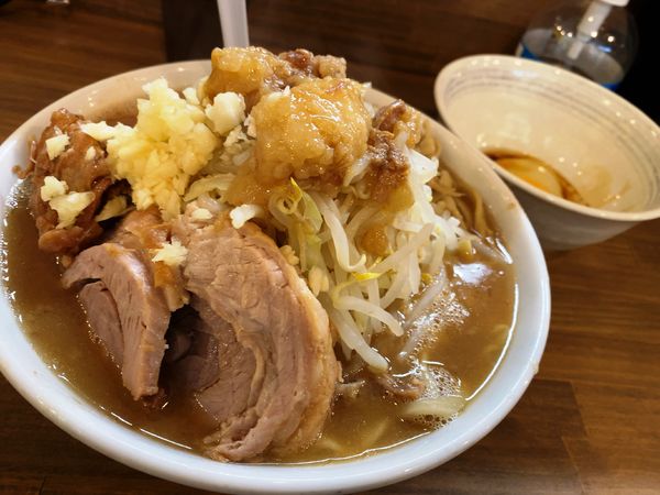 「ラーメン（300g）＋つけたま」@男気らーめん アカギの写真