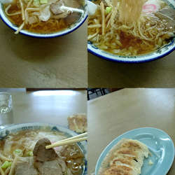 『ワンタンメン+餃子(¥750+450)』